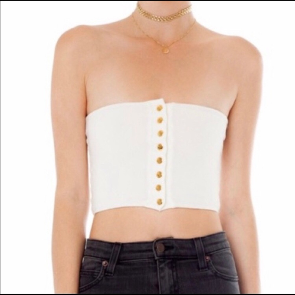White Button Tube Top ✨